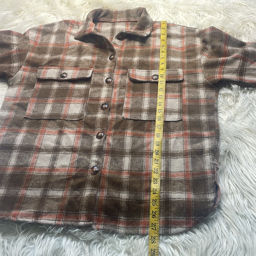 Plaid Button Down With Front Pockets Fall Winter … - image 6